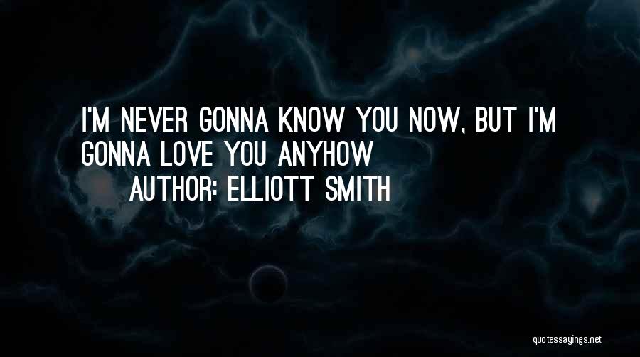 Elliott Smith Quotes: I'm Never Gonna Know You Now, But I'm Gonna Love You Anyhow