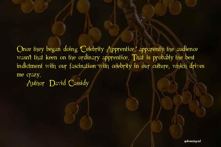 David Cassidy Quotes: Once They Began Doing 'celebrity Apprentice,' Apparently The Audience Wasn't That Keen On The Ordinary Apprentice. That Is Probably The