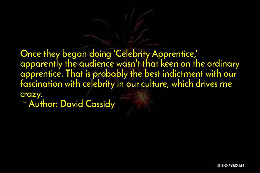 David Cassidy Quotes: Once They Began Doing 'celebrity Apprentice,' Apparently The Audience Wasn't That Keen On The Ordinary Apprentice. That Is Probably The