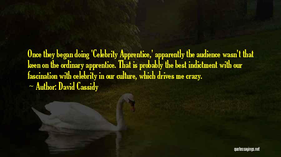 David Cassidy Quotes: Once They Began Doing 'celebrity Apprentice,' Apparently The Audience Wasn't That Keen On The Ordinary Apprentice. That Is Probably The