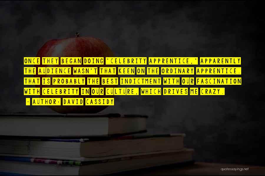 David Cassidy Quotes: Once They Began Doing 'celebrity Apprentice,' Apparently The Audience Wasn't That Keen On The Ordinary Apprentice. That Is Probably The