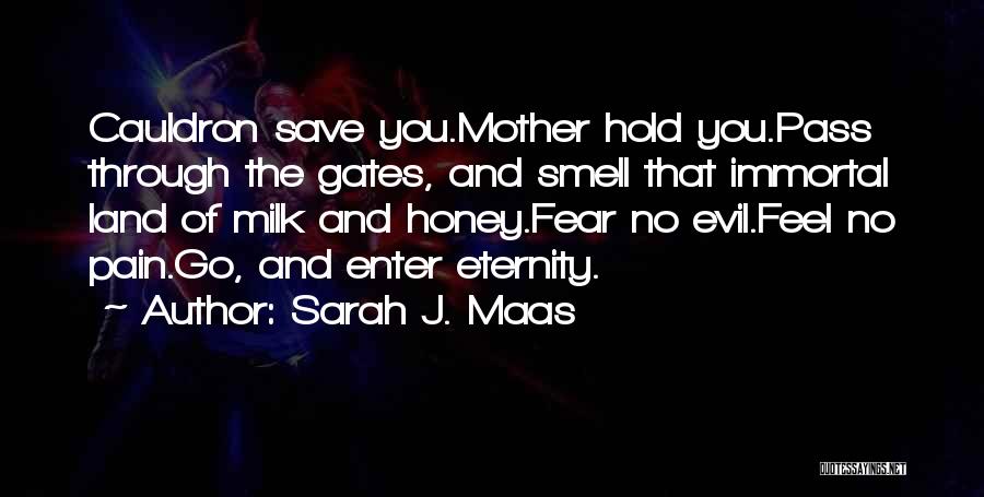 Sarah J. Maas Quotes: Cauldron Save You.mother Hold You.pass Through The Gates, And Smell That Immortal Land Of Milk And Honey.fear No Evil.feel No