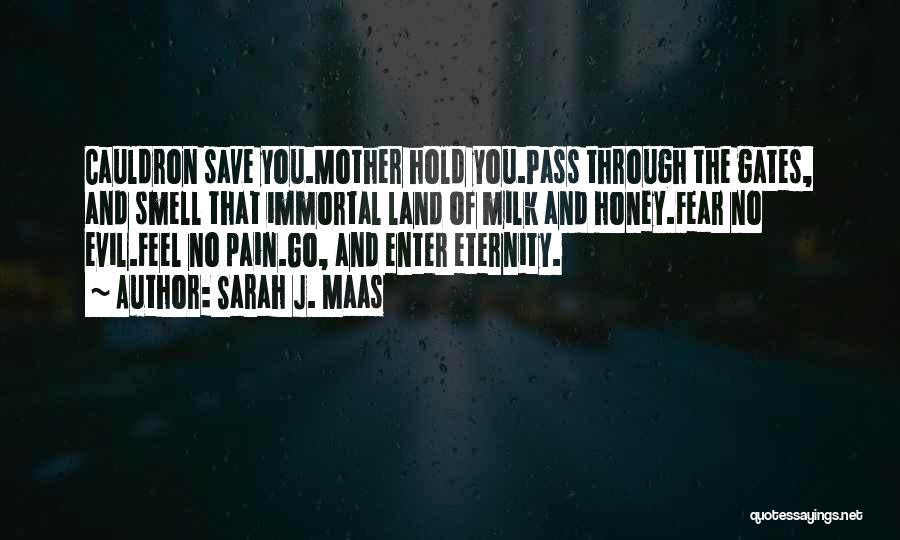 Sarah J. Maas Quotes: Cauldron Save You.mother Hold You.pass Through The Gates, And Smell That Immortal Land Of Milk And Honey.fear No Evil.feel No