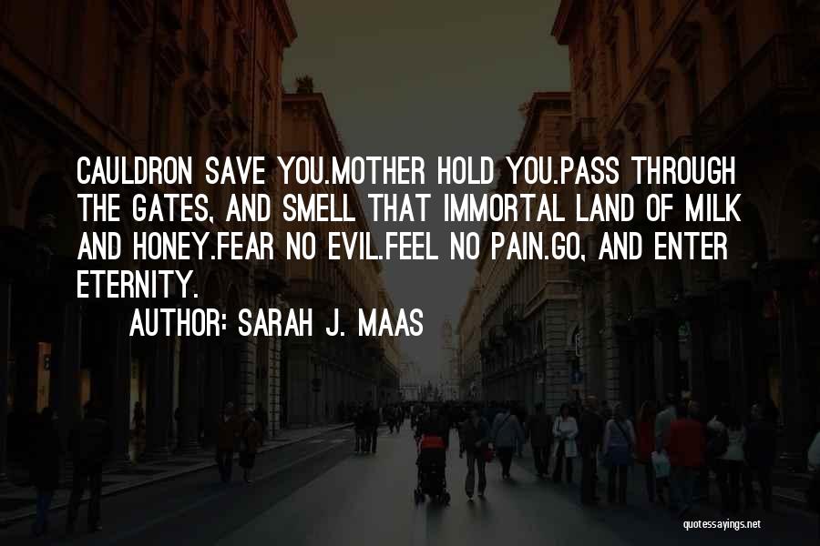 Sarah J. Maas Quotes: Cauldron Save You.mother Hold You.pass Through The Gates, And Smell That Immortal Land Of Milk And Honey.fear No Evil.feel No