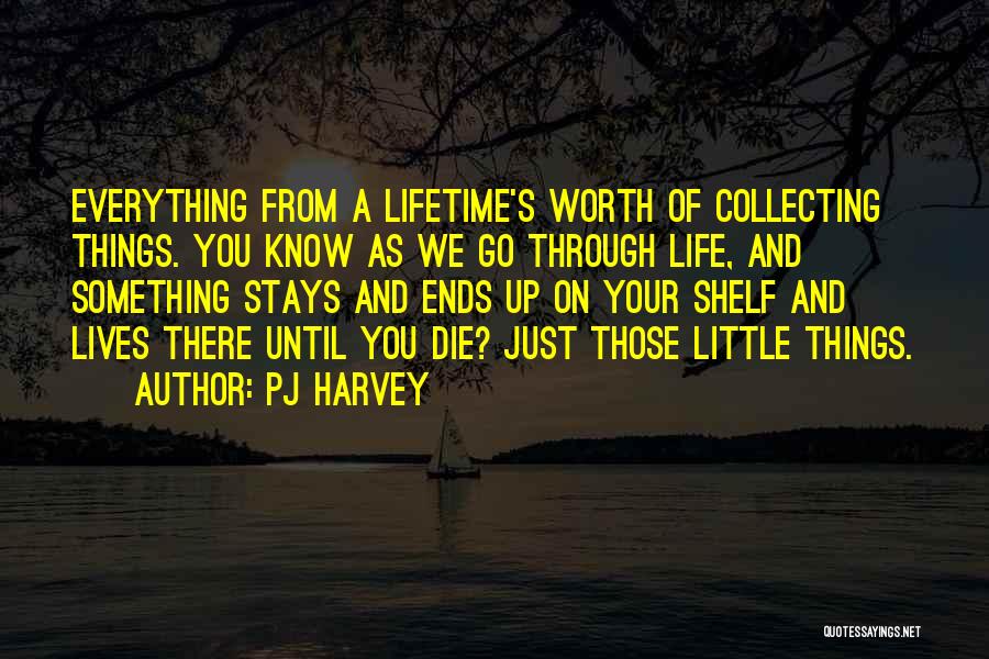 PJ Harvey Quotes: Everything From A Lifetime's Worth Of Collecting Things. You Know As We Go Through Life, And Something Stays And Ends