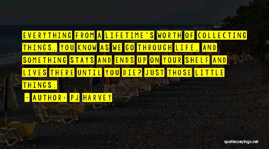 PJ Harvey Quotes: Everything From A Lifetime's Worth Of Collecting Things. You Know As We Go Through Life, And Something Stays And Ends