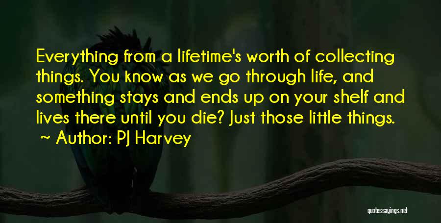 PJ Harvey Quotes: Everything From A Lifetime's Worth Of Collecting Things. You Know As We Go Through Life, And Something Stays And Ends