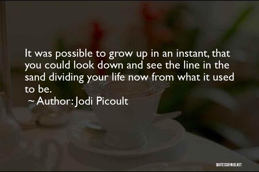 Jodi Picoult Quotes: It Was Possible To Grow Up In An Instant, That You Could Look Down And See The Line In The