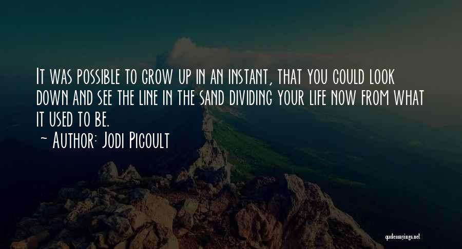 Jodi Picoult Quotes: It Was Possible To Grow Up In An Instant, That You Could Look Down And See The Line In The