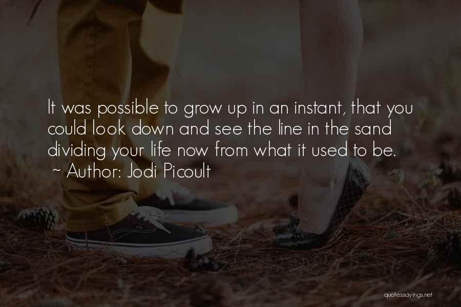 Jodi Picoult Quotes: It Was Possible To Grow Up In An Instant, That You Could Look Down And See The Line In The
