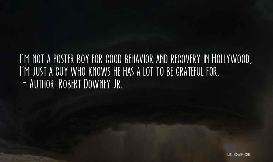 Robert Downey Jr. Quotes: I'm Not A Poster Boy For Good Behavior And Recovery In Hollywood, I'm Just A Guy Who Knows He Has