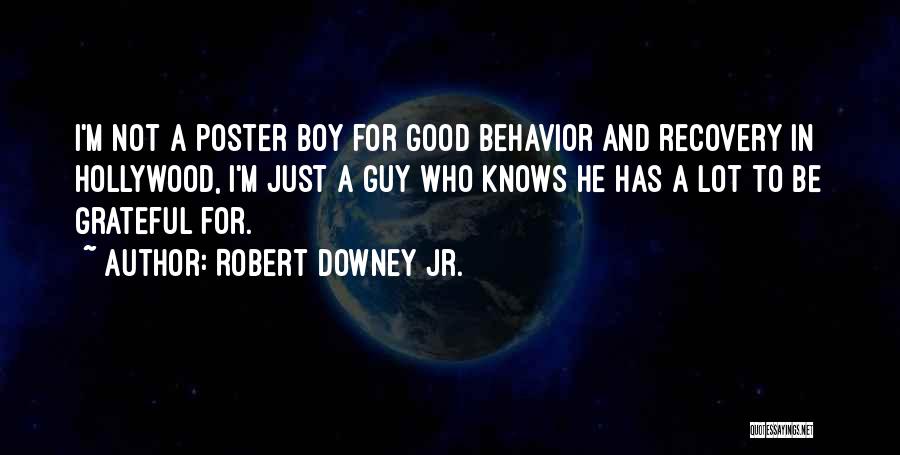 Robert Downey Jr. Quotes: I'm Not A Poster Boy For Good Behavior And Recovery In Hollywood, I'm Just A Guy Who Knows He Has
