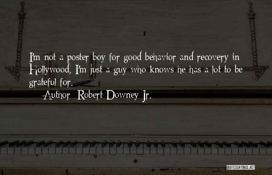 Robert Downey Jr. Quotes: I'm Not A Poster Boy For Good Behavior And Recovery In Hollywood, I'm Just A Guy Who Knows He Has