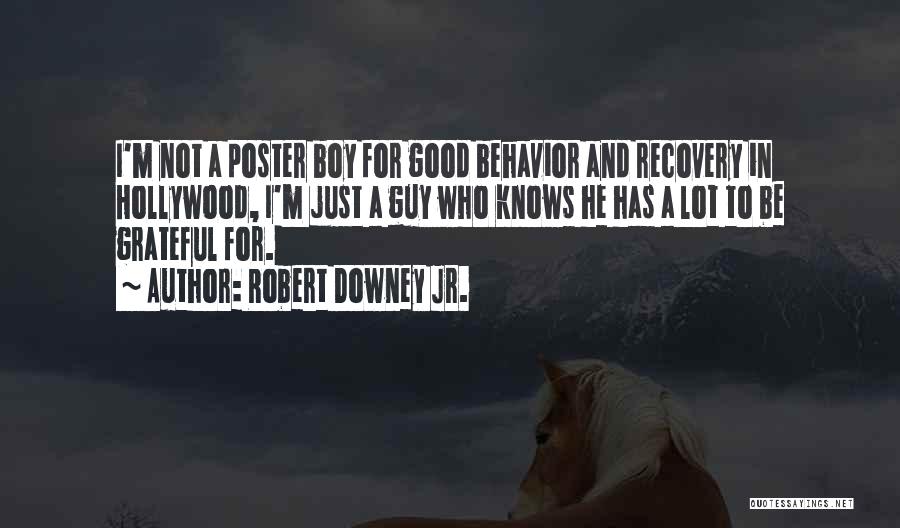 Robert Downey Jr. Quotes: I'm Not A Poster Boy For Good Behavior And Recovery In Hollywood, I'm Just A Guy Who Knows He Has