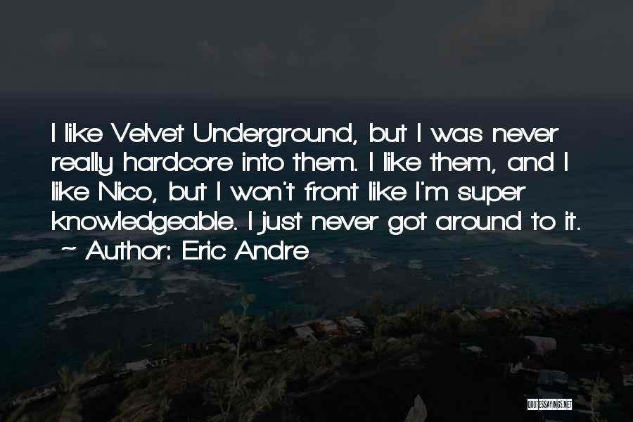 Eric Andre Quotes: I Like Velvet Underground, But I Was Never Really Hardcore Into Them. I Like Them, And I Like Nico, But
