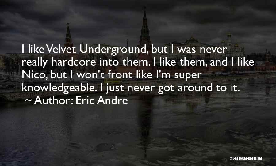 Eric Andre Quotes: I Like Velvet Underground, But I Was Never Really Hardcore Into Them. I Like Them, And I Like Nico, But