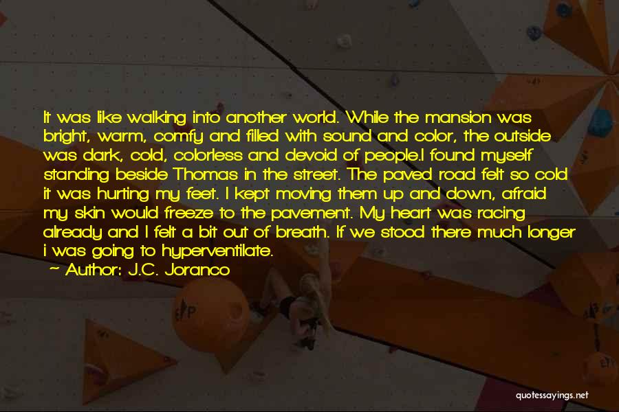 J.C. Joranco Quotes: It Was Like Walking Into Another World. While The Mansion Was Bright, Warm, Comfy And Filled With Sound And Color,