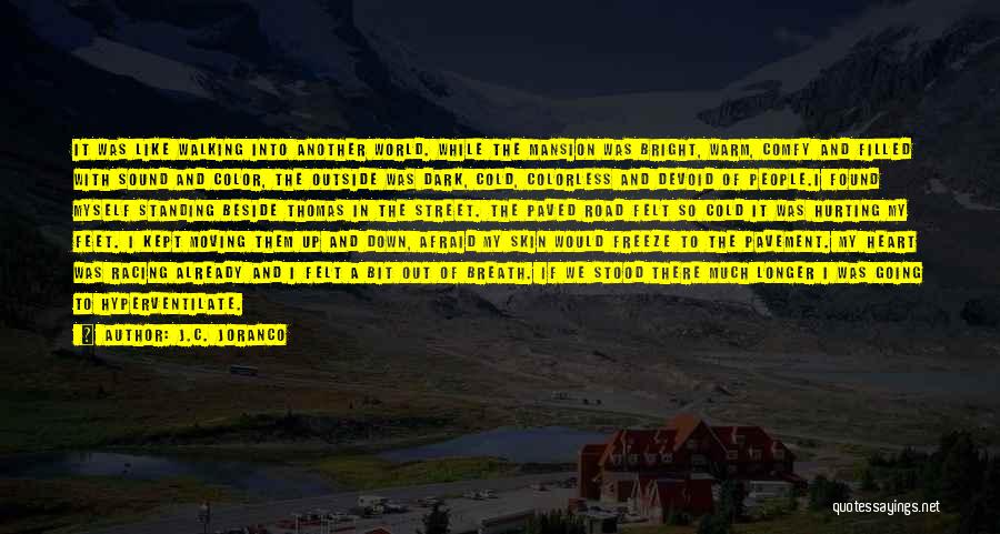 J.C. Joranco Quotes: It Was Like Walking Into Another World. While The Mansion Was Bright, Warm, Comfy And Filled With Sound And Color,