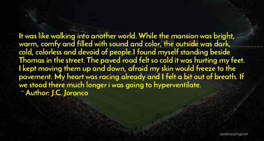 J.C. Joranco Quotes: It Was Like Walking Into Another World. While The Mansion Was Bright, Warm, Comfy And Filled With Sound And Color,