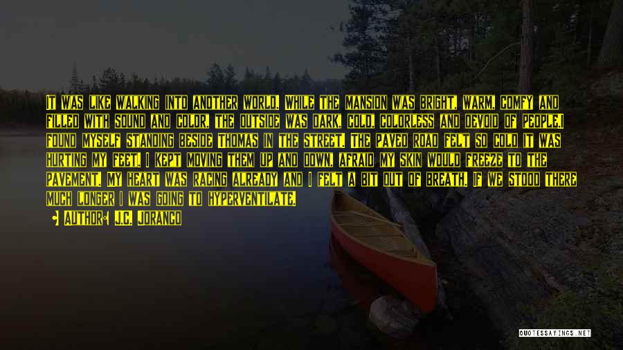 J.C. Joranco Quotes: It Was Like Walking Into Another World. While The Mansion Was Bright, Warm, Comfy And Filled With Sound And Color,