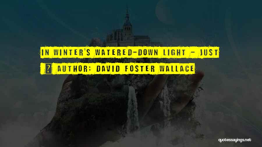 David Foster Wallace Quotes: In Winter's Watered-down Light - Just