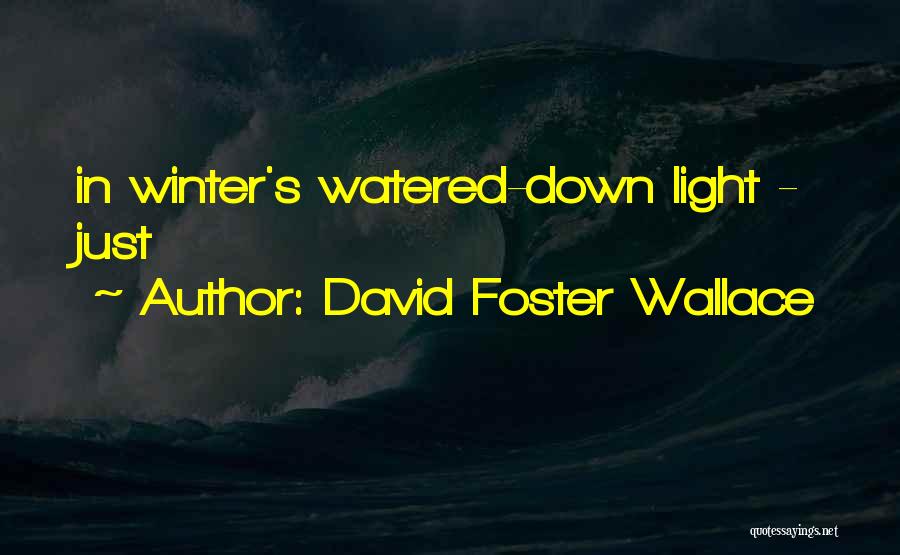 David Foster Wallace Quotes: In Winter's Watered-down Light - Just