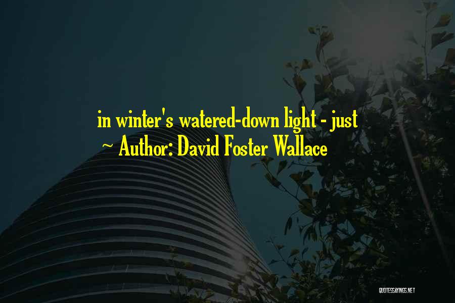 David Foster Wallace Quotes: In Winter's Watered-down Light - Just
