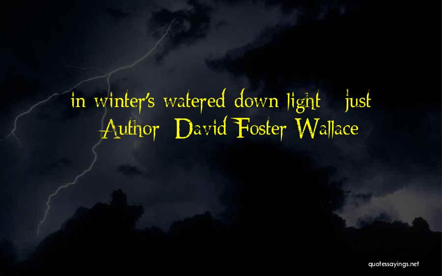 David Foster Wallace Quotes: In Winter's Watered-down Light - Just