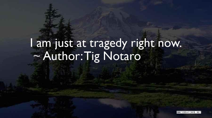 Tig Notaro Quotes: I Am Just At Tragedy Right Now.