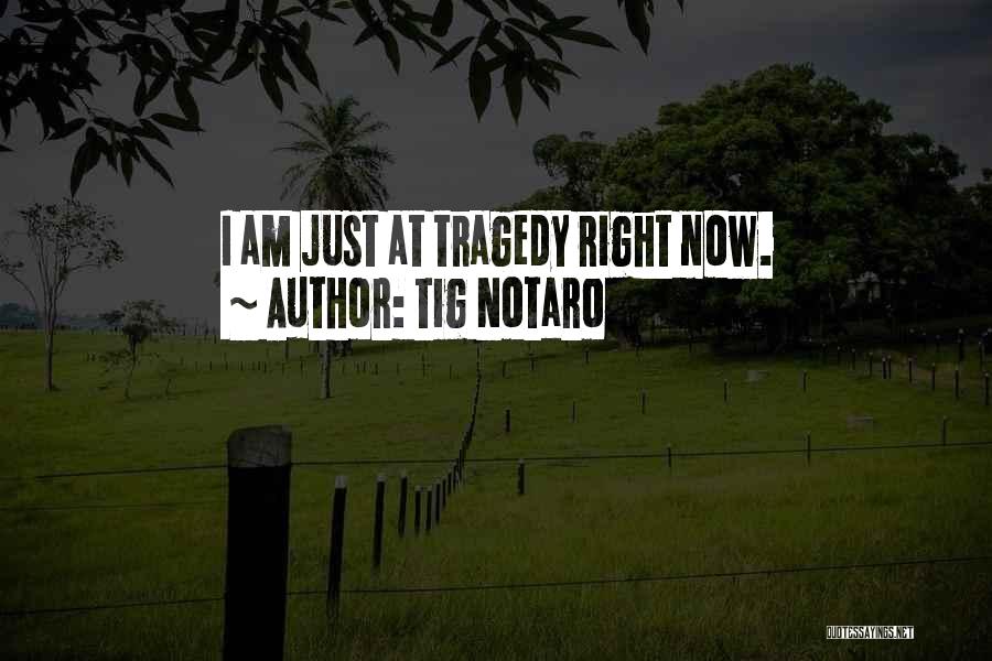 Tig Notaro Quotes: I Am Just At Tragedy Right Now.
