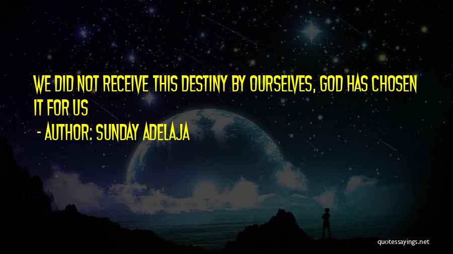 Sunday Adelaja Quotes: We Did Not Receive This Destiny By Ourselves, God Has Chosen It For Us