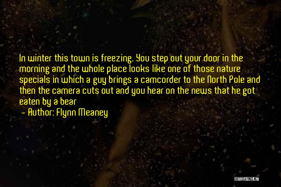 Flynn Meaney Quotes: In Winter This Town Is Freezing. You Step Out Your Door In The Morning And The Whole Place Looks Like