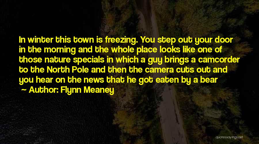 Flynn Meaney Quotes: In Winter This Town Is Freezing. You Step Out Your Door In The Morning And The Whole Place Looks Like