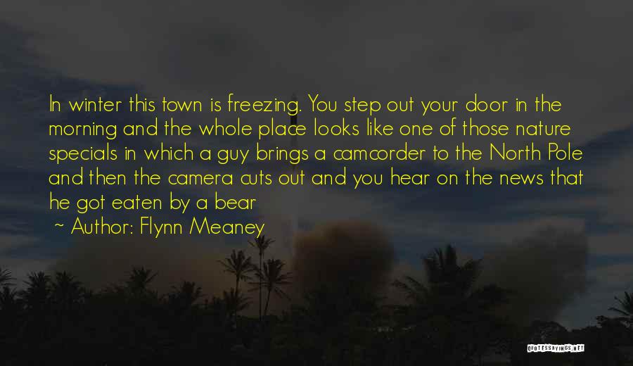 Flynn Meaney Quotes: In Winter This Town Is Freezing. You Step Out Your Door In The Morning And The Whole Place Looks Like