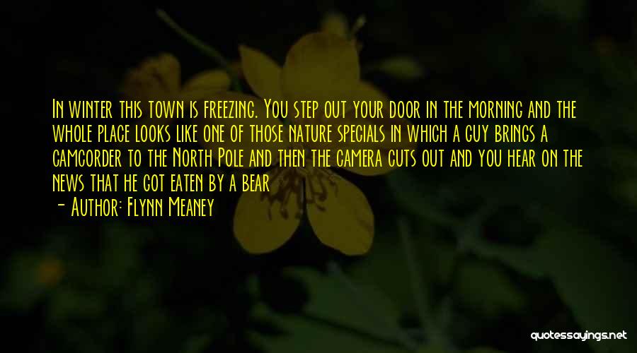 Flynn Meaney Quotes: In Winter This Town Is Freezing. You Step Out Your Door In The Morning And The Whole Place Looks Like