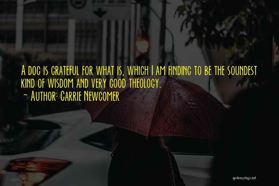 Carrie Newcomer Quotes: A Dog Is Grateful For What Is, Which I Am Finding To Be The Soundest Kind Of Wisdom And Very