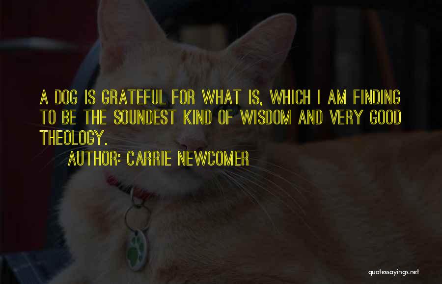 Carrie Newcomer Quotes: A Dog Is Grateful For What Is, Which I Am Finding To Be The Soundest Kind Of Wisdom And Very