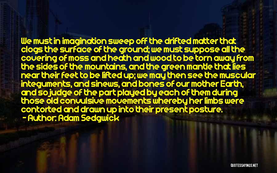 Adam Sedgwick Quotes: We Must In Imagination Sweep Off The Drifted Matter That Clogs The Surface Of The Ground; We Must Suppose All