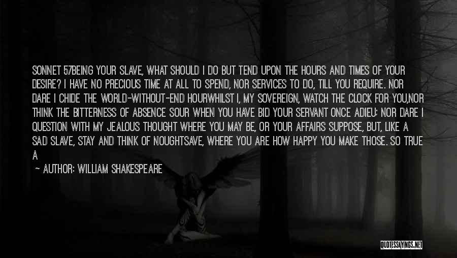 William Shakespeare Quotes: Sonnet 57being Your Slave, What Should I Do But Tend Upon The Hours And Times Of Your Desire? I Have