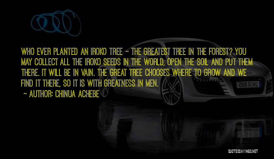 Chinua Achebe Quotes: Who Ever Planted An Iroko Tree - The Greatest Tree In The Forest? You May Collect All The Iroko Seeds