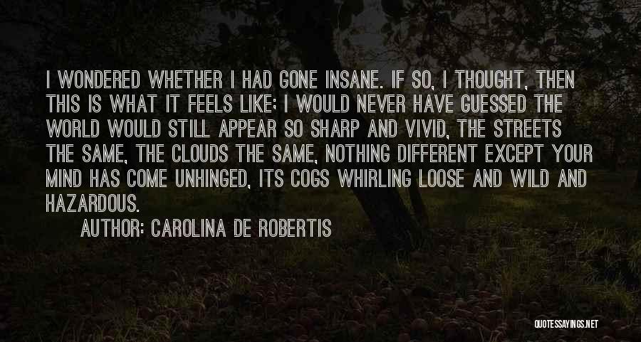 Carolina De Robertis Quotes: I Wondered Whether I Had Gone Insane. If So, I Thought, Then This Is What It Feels Like; I Would