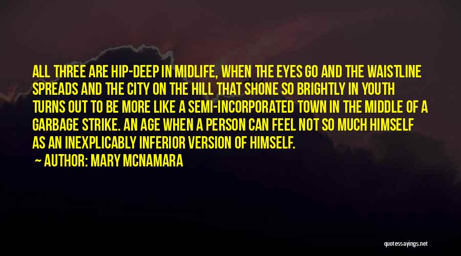 Mary McNamara Quotes: All Three Are Hip-deep In Midlife, When The Eyes Go And The Waistline Spreads And The City On The Hill