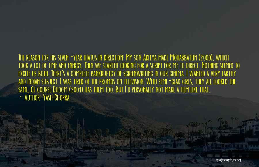 Yash Chopra Quotes: The Reason For His Seven-year Hiatus In Direction: My Son Aditya Made Mohabbatein (2000), Which Took A Lot Of Time