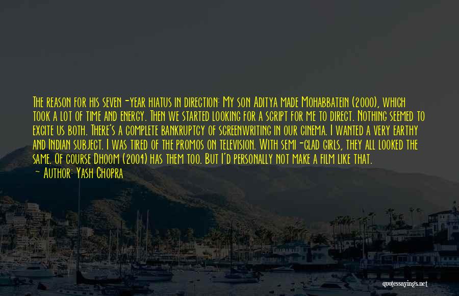 Yash Chopra Quotes: The Reason For His Seven-year Hiatus In Direction: My Son Aditya Made Mohabbatein (2000), Which Took A Lot Of Time