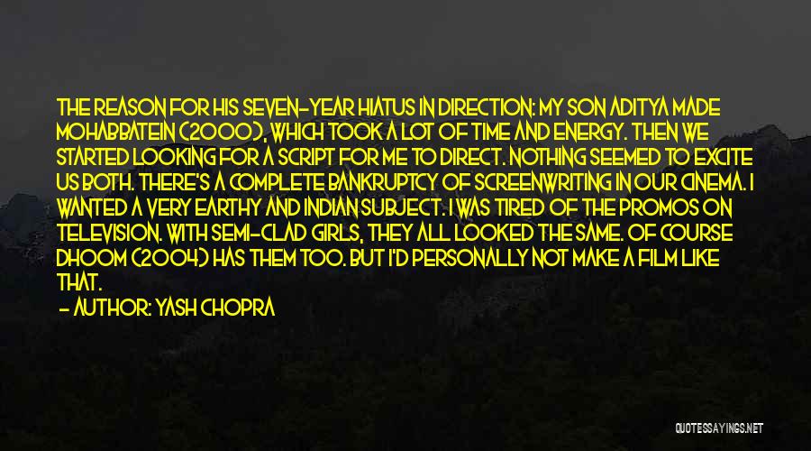 Yash Chopra Quotes: The Reason For His Seven-year Hiatus In Direction: My Son Aditya Made Mohabbatein (2000), Which Took A Lot Of Time