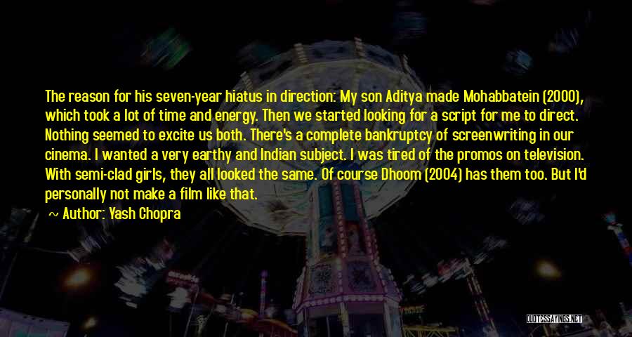 Yash Chopra Quotes: The Reason For His Seven-year Hiatus In Direction: My Son Aditya Made Mohabbatein (2000), Which Took A Lot Of Time