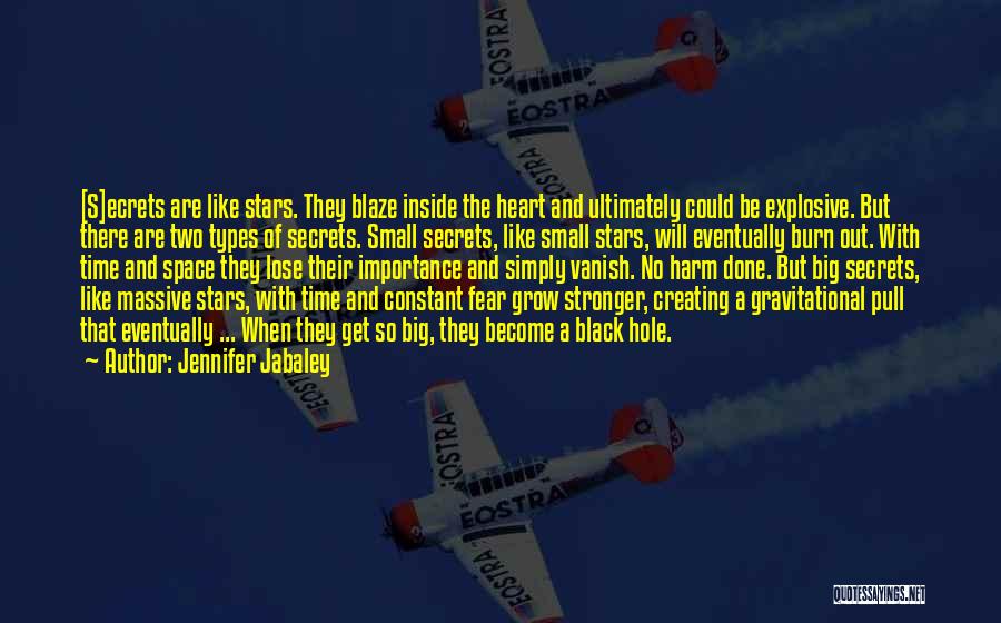Jennifer Jabaley Quotes: [s]ecrets Are Like Stars. They Blaze Inside The Heart And Ultimately Could Be Explosive. But There Are Two Types Of