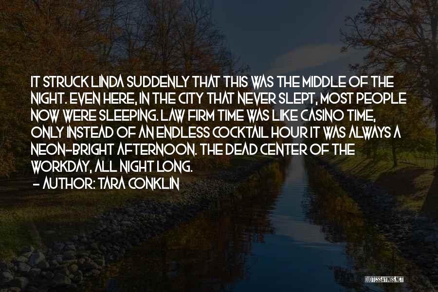 Tara Conklin Quotes: It Struck Linda Suddenly That This Was The Middle Of The Night. Even Here, In The City That Never Slept,