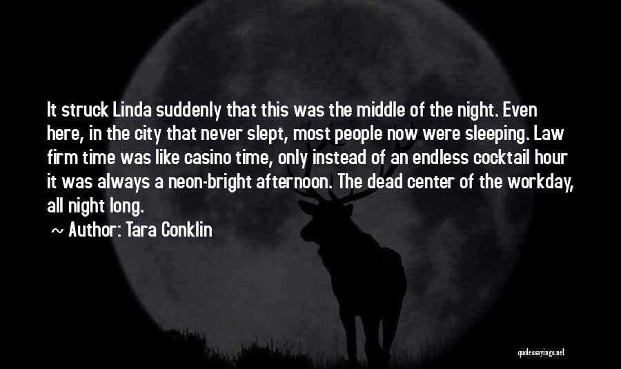 Tara Conklin Quotes: It Struck Linda Suddenly That This Was The Middle Of The Night. Even Here, In The City That Never Slept,