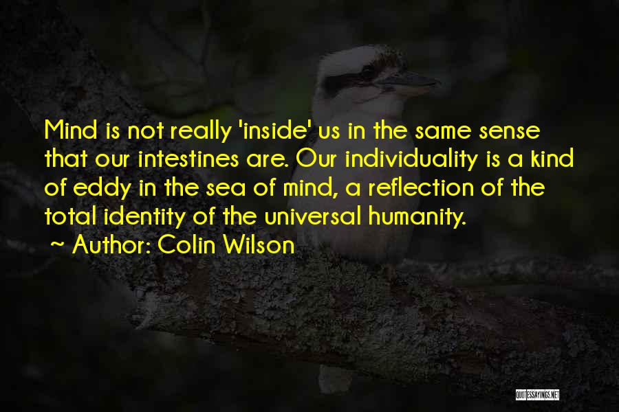 Colin Wilson Quotes: Mind Is Not Really 'inside' Us In The Same Sense That Our Intestines Are. Our Individuality Is A Kind Of